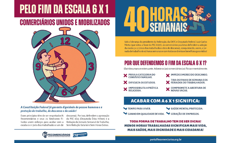 PELO FIM DA ESCALA 6 x 1