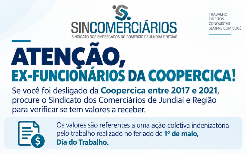 Ação coletiva vitoriosa indeniza ex-funcionários da Coopercica em Jundiaí Ação coletiva vitoriosa indeniza ex-funcionários da Coopercica em Jundiaí