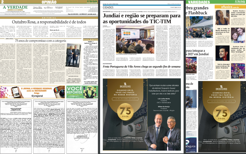 Imprensa repercute celebração dos 75 anos do Sincomerciários de Jundiaí